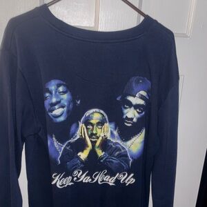 Navy Graphic 2Pac Pullover sweatshirt